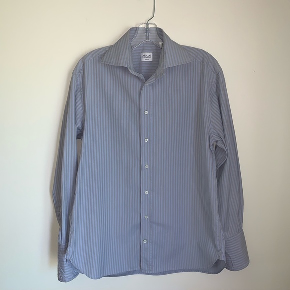Armani Collezioni Other - Armani Collezioni Blue/Gray Dress Shirt 38/15R